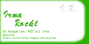 irma rockl business card